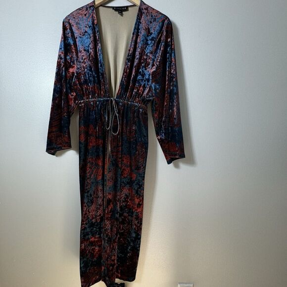 Anthropologie Palm Velvet Kimono OS by RIYA - Picture 5 of 13